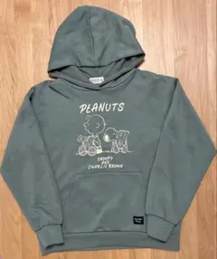 PEANUTS スヌーピー パーカー グリーン