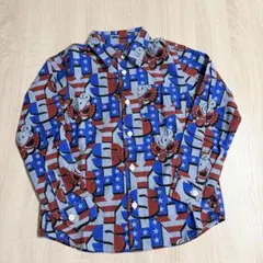 ヒステリックミニ アメリカン ローリング 総柄 ワイシャツ