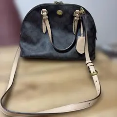 COACH ダークブルー ショルダーバッグ