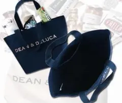 新品★DEAN&DELUCA ディーンアンドデルーカトートバッグネイビーSサイズ
