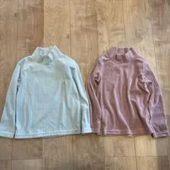 UNIQLO☆リブハイネックフリースカットソー 2色セット