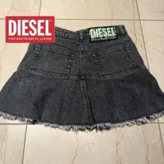 DIESEL デニムスカート　ブラック/ダークグレー　12Y