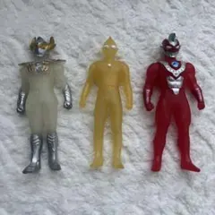 ウルトラマン　ソフビ　フィギュア 3体セット　限定　クリアカラー