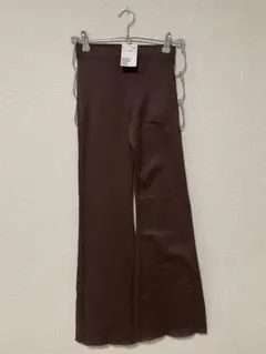 ★新品・タグ付き★リブフレアパンツ ブラウン XS H&M