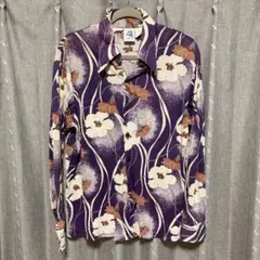 y092201 ケニントン　シャツ　薄手　長袖　花柄　XL
