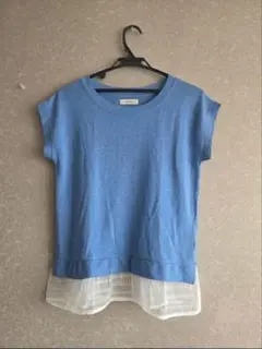 新品 simplicit■シンプリシテェ リネンカットソー フリル レイヤードのサムネイル