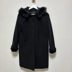 ナノユニバース　ブラック フード付き 2wayコート36