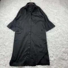 美品DAMA collection シャツロングワンピースロールアップスリーブ