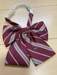 EASABY バーガンディストライプリボン