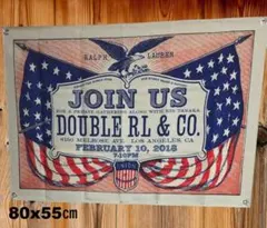 送料無料/未使用Double R.L. ヴィンテージ風shopバナータペストリー 