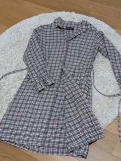 EAST BOY チェック柄 ロングシャツ