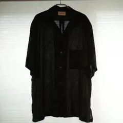 MARKAWARE 25SS ヘンプ オープンカラー半袖シャツ 黒 3のサムネイル