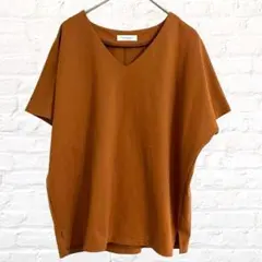 BEAUTY&YOUTH カットソー フレンチスリーブ Vネック スリット入