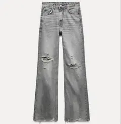 TRF WIDE-LEG ミッドライズFULL LENGTH デニムパンツ