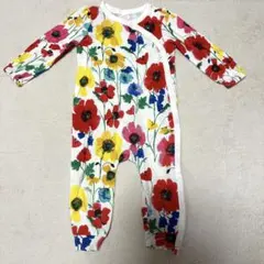花柄　ロンパース　ベビー