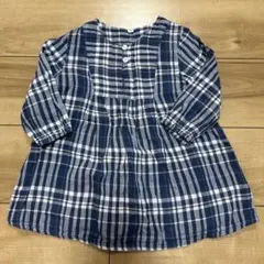 無印良品　チェック柄長袖シャツ 90サイズ