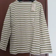 未使用タグ付き 無印良品 レディース ボートネック長袖Tシャツ