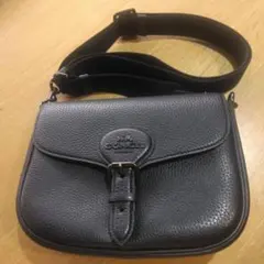251 COACH 黒革ショルダー