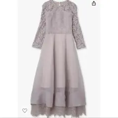 SNIDEL ボリュームフレアレースドッキングドレス