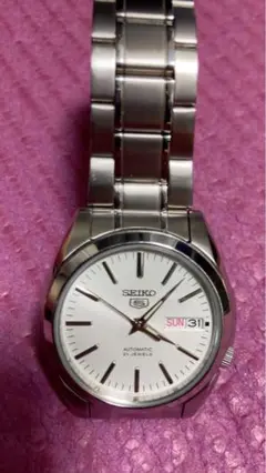 【美品】SEIKO 自動巻き時計 シルバー【SNKL41K1】