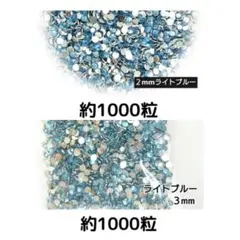 高分子ストーン ２サイズ／ライトブルー／デコパーツ デコうちわ