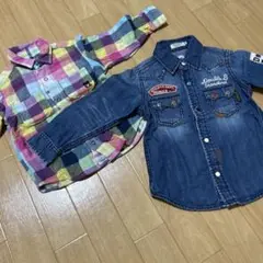 Double.B 長袖シャツ 2点セット　ダブルビー　ミキハウス