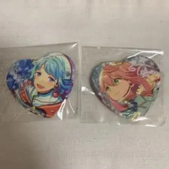 あんスタ 紫之創 姫宮桃李 ハート缶バッジ とるパカ 2点セット
