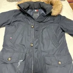 Tommy Hilfiger ネイビー ダウンジャケット ファー付き