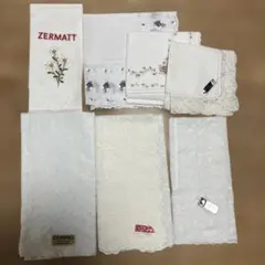 DOERIG 刺繍入りホワイトハンカチ など7点まとめ売り