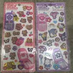 平成はっぴーフォン シール サンリオ 2点セット日焼けキティ