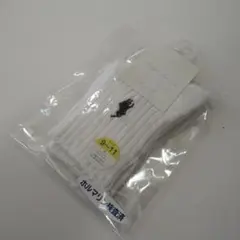 ラルフローレン新品ホワイト/ネイビーワンポイント ベビーソックス 9～11ｃｍ