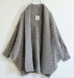 m*u様 ichi イチ ケーブルニットカーディガン ウール混