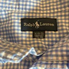 Ralph Lauren 半袖シャツ XL 青と白チェック