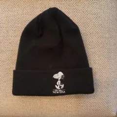 ニューエラ ニット帽 PEANUTS ピーナッツ スヌーピー ブラック