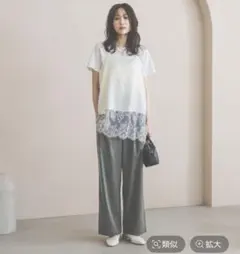 GLOBAL WORK　サテンレースキャミLのサムネイル