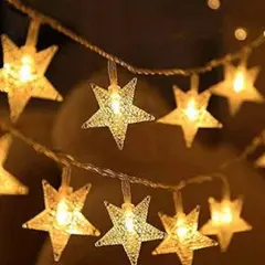 【美品 おまけつき】星型 LED イルミネーション ガーランド 電池式 3m