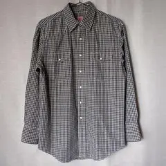 お値下げしました！RNA ギンガムチェック柄長袖シャツ ネイビー×白(ベージュ)