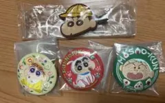 クレヨンしんちゃん　刺繍缶バッジ&前髪クリップ