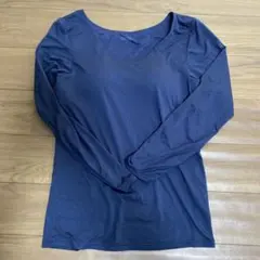 ユニクロ　ヒートテック長袖ブラトップ M ネイビー