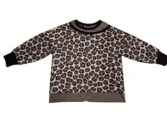ヒョウ柄長袖ニット