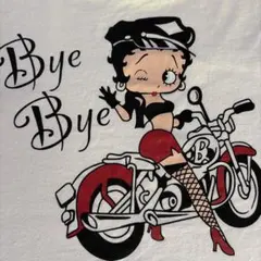 Betty Boop 半袖Tシャツ ホワイト バイク柄のサムネイル