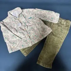 RAGMART 花柄シャツ とパンツのセット90