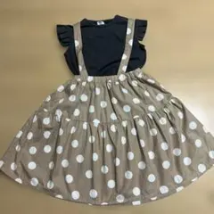 BREEZE ドット柄スカート・トップスセット 130