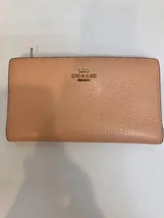 COACH 長財布 ピンク バイカラーレザー I.2657 - メルカリ