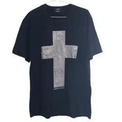 CABANE de ZUCCa十字架Tシャツ黒　M　泊プリント　シルバー　クロスのサムネイル