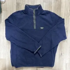 LLBean ネイビー フリース ハーフジップ