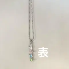 ディズニー♡ミッキー4連クリスタルシルバーネックレス♡