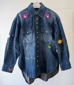 ケイタマルヤマ2025春夏コレクション✨刺繍ウエスタンデニムシャツのサムネイル