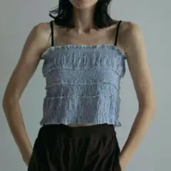 anuke Velourstrap Frill Camisole