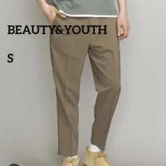 美品 BY ライト PE ノープリーツ ワイドテーパード アンクルパンツ S